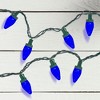 Northlight 50ct Faceted Blue LED C7 Christmas Lights, 20.25ft Green Wire - 2 of 3