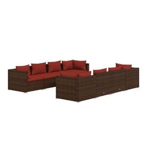 vidaXL Garden Lounge Set Brown - 1 of 4