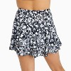 Calypsa Women's High Waisted Chlorine Resistant Flowy Swim Skirt With Attached Shorts - 3 of 4