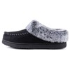 RockDove Women's Faux Fur Collar Moc Toe Slide Slipper - 2 of 4