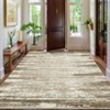 Modern Abstract Striped Area Rug Machine Washable Stain Resistant Indoor Carpet Low Pile Non Slip Non Shedding Floor Cover for Living Room Bedroom - 3 of 4