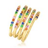 Ross-Simons 1.00 ct. t.w. Multicolored Sapphire and .20 ct. t.w. Tsavorite Wrap Ring in 18kt Gold Over Sterling - 3 of 4