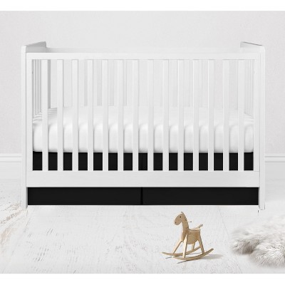 Bacati - Solid Crib/Toddler Bed Skirt - Black