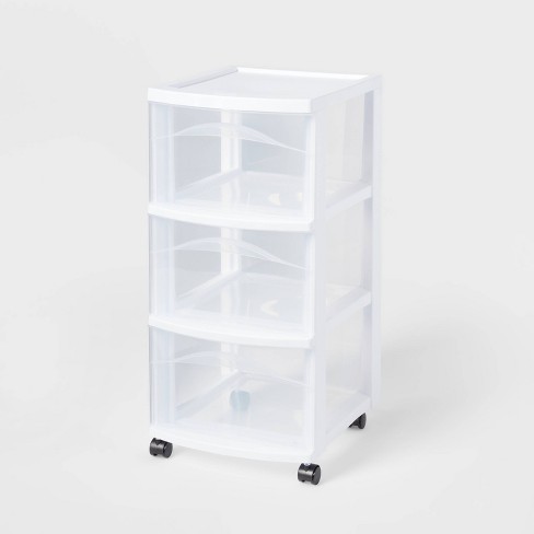 White 3-Drawer Gift Wrap or Craft Storage Cart