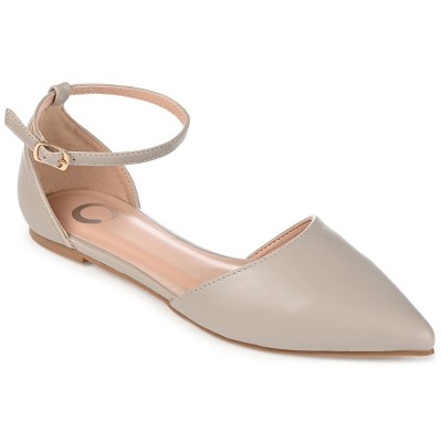 Journee Collection Womens Reba Buckle Pointed Toe Ballet Flats