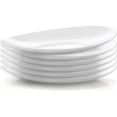 Bormioli Rocco 6-piece White Moon 9 Inch Pasta Bowls Tempered Opal Glass  Dishes, Dishwasher & Microwave Safe, Made In Spain : Target