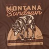 Yellowstone Montana Sundown Adult T-Shirt Coffee - 2 of 4