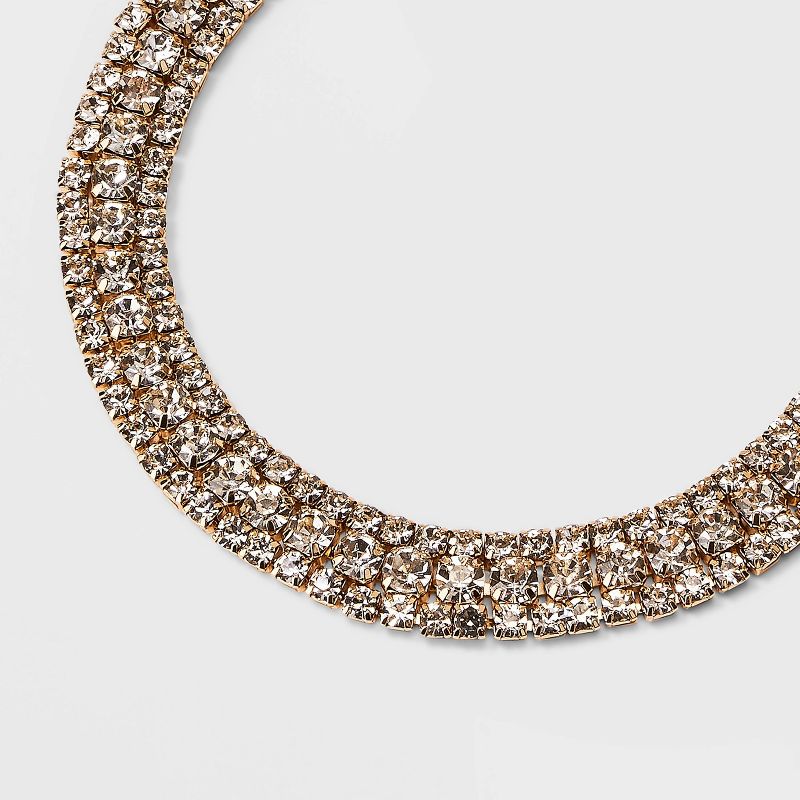 SUGARFIX by BaubleBar Crystal Collar Necklace - Gold, 4 of 5