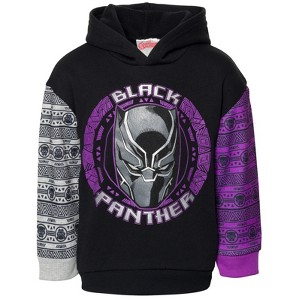 Marvel Avengers Black Panther Fleece Pullover Hoodie Toddler - 1 of 4