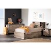 HomeStock Bookcase Headboard Weathered Oak and Matte Black, Twin - 4 of 4