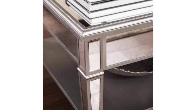 Warakin Square Mirrored Cocktail Table Silver - Aiden Lane, 2 of 8, play video