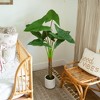 Nearly Natural 4.5-ft Artificial Arrowhead Philodendron in White Decorative Planter - 4 of 4