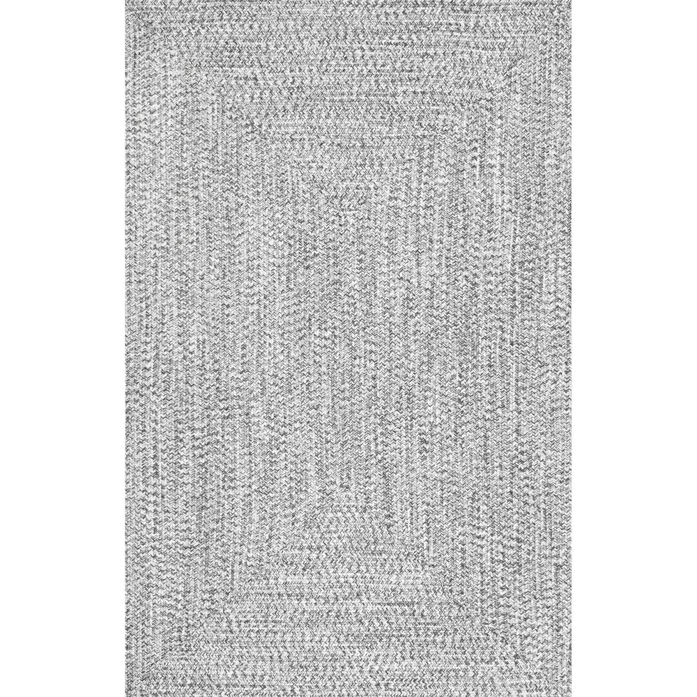 5'x8' Wynn Braided Indoor/Outdoor Area Rug Salt/Pepper - nuLOOM