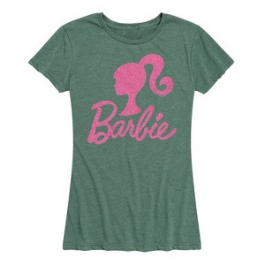 Women's - Barbie - Pink Glitter Logo Short Sleeve Graphic T-Shirt - 1 of 4
