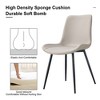 Okak Modern Cloud Comfortable Dining Chairs Set of 4, Faux Leather with Curved Widened Cushion & Metal Legs for Kitchen/Office/Bedroom - 4 of 4