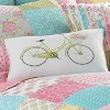 Vintage Rose Bicycle Decorative Pillow - Levtex Home - 2 of 3