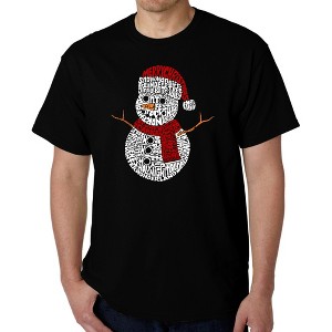LA Pop Art Christmas Snowman - Men's Word Art T-Shirt - 1 of 4