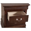 HomeStock Cappuccino Nightstand with Two Drawers, 24x21x16 Classic Bedside Storage Table with Warm Finish and Easy Use - 4 of 4
