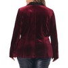 Agnes Orinda Women's Plus Size Velvet Evening Sparkle Party Formal Suit Blazers - 4 of 4
