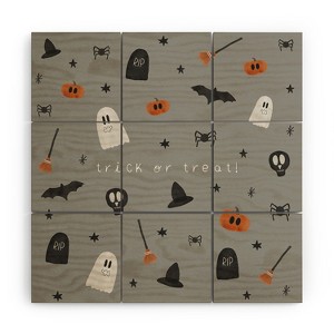 Hello Twiggs Happy Halloween Wood Wall Mural - society6 - 1 of 2