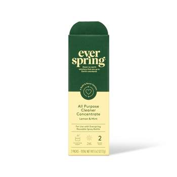 Lemon & Mint Ultra-Concentrated All Purpose Cleaner - 0.42oz/2ct - Everspring™