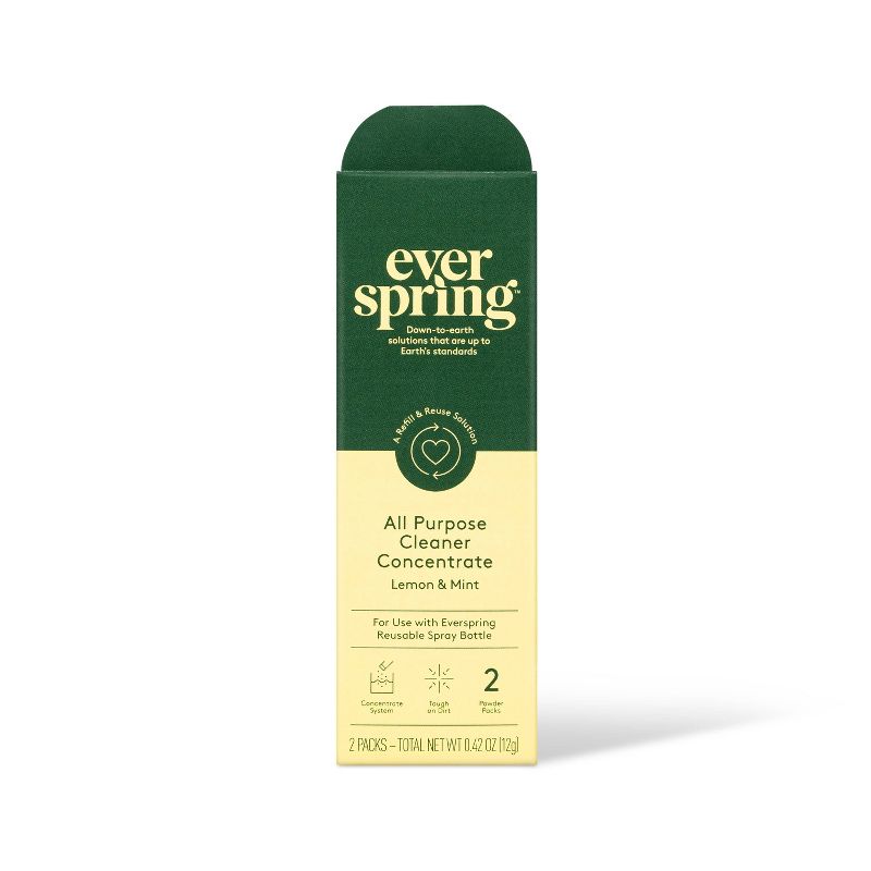 Lemon &#38; Mint Ultra-Concentrated All Purpose Cleaner - 0.42oz/2ct - Everspring&#8482;, 1 of 5