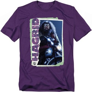 Harry Potter Rubeus Hagrid Photo Collage Adult T-Shirt - 1 of 4