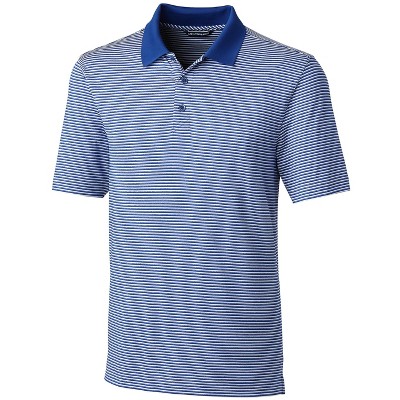 Chicago Cubs Cutter & Buck Big Tall Forge Tonal Stripe Polo - Royal