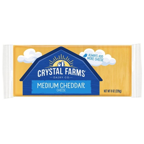Crystal Farms Medium Cheddar Cheese - 8oz - image 1 of 3