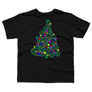 Boy's Design By Humans Doodle Christmas Tree By DesignsbyDarrin T-Shirt - 1 of 4