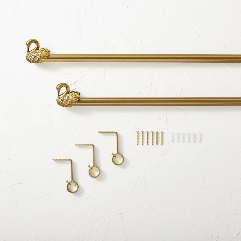 66&#34;-120&#34; Swan Curtain Rod Brass - Opalhouse&#8482; designed with Jungalow&#8482;, 5 of 7