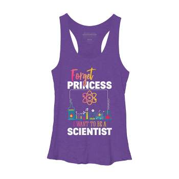 Women's Design By Humans Forget Princess I Want To Be A Scientist By BaoMinh Racerback Tank Top