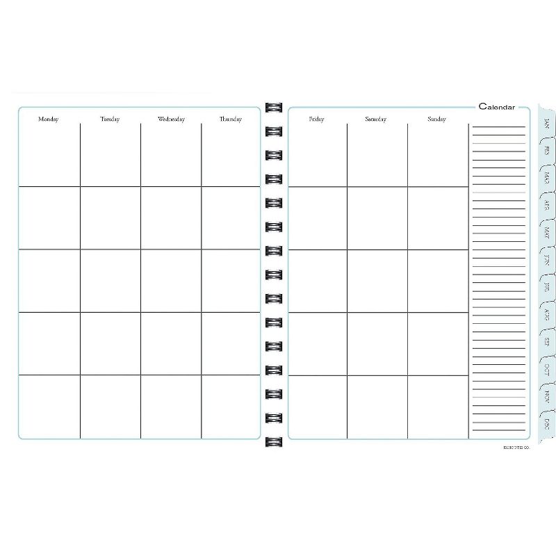 Kahootie Co. Kahootie Co Undated Monthly Calendar 9" x 11.5" Light Gray Stripe (ITKCLGS), 3 of 6