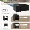 Tangkula 11PCS Dining Set Space-saving Wicker Chairs & Tempered Glass Table Patio - 3 of 4