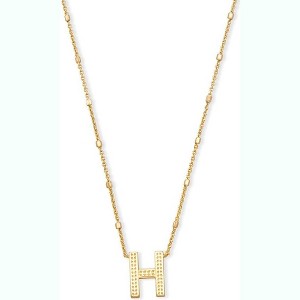 Letter A-Z Pendant Necklace for Women, 14K Gold Plated Fashion Jewelry - 1 of 4