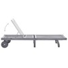 vidaXL Patio Sun Lounger with Cushion Gray Solid Acacia Wood - 3 of 4