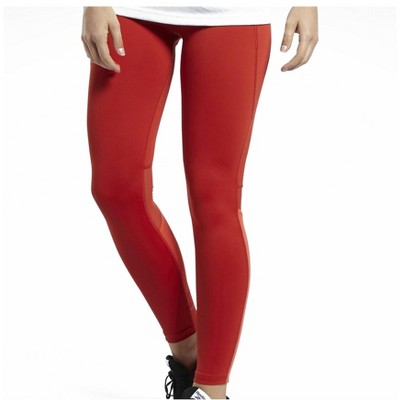 Reebok Womens CF Mesh Lux Tight Stretch Compression Athletic Pants