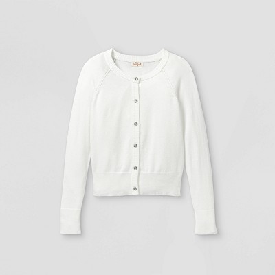 girls white cardigan sweater