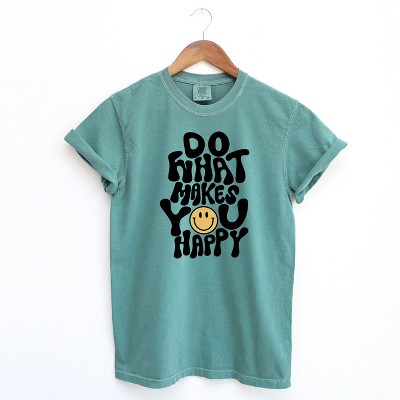 Simply Sage Market Women's Do What Makes You Happy Short Sleeve Garment Dyed Tee