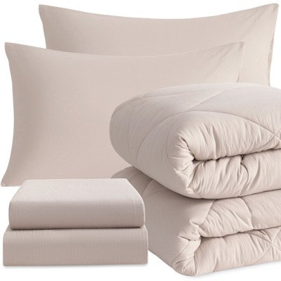 5 Piece Twin Bedding Set, All Season Super Soft Bed in a Bag - NTBAY
