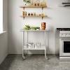 Flash Furniture Rawcliffe Portable Prep and Work Table with NSF Certified 18 Gauge Stainless Steel Top Shelf, Galvanized Steel Undershelf and 4 Caster - 2 of 4