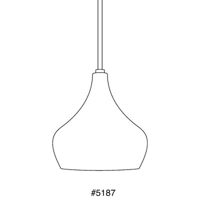 Mini Onion Brushed Nickel LED Pendant Light with White Linen Interior