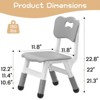 Kids Chair Set of 2 with Height Adjustable Chair, Plastic Toddler Chairs - 2 of 4