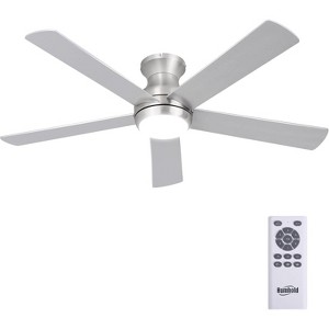 HUMHOLD 52 InchCeiling Fan with Light Remote, Smart LED Ceiling Fans with Voice/App Control, Modern Low Profile Dimmable Light Ceiling Fan - 1 of 4