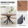 Okak Mid Century Dining Table for 4-6 Person, Round Table with Metal Cross Legs, Dinner Table for Living Room, Dining Room, Kitchen - 4 of 4