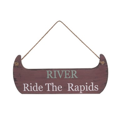 Beachcombers River Rapids Hanging Sign 14 x 0.25 x 6 Inches.