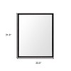 HomeRoots 32" Espresso Framed Bathroom Vanity Mirror - 3 of 4