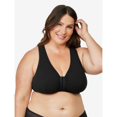 Leading Lady The Meryl - Cotton Front-closure Comfort & Sleep Bra In  Toasted Toffee Triangle, Size: 42fgh : Target