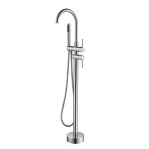 CASAINC 2-Handle Residentail Freestanding Bathtub Faucet with Hand Shower, Brushed Nickel - 1 of 1