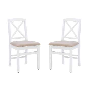 Set of 2 Triena X-Back Dining Chairs - Linon